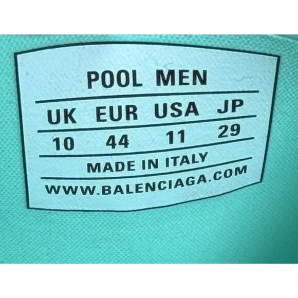 Size 11 - Balenciaga Mint Rubber Pool Sandals NEW! main image 4